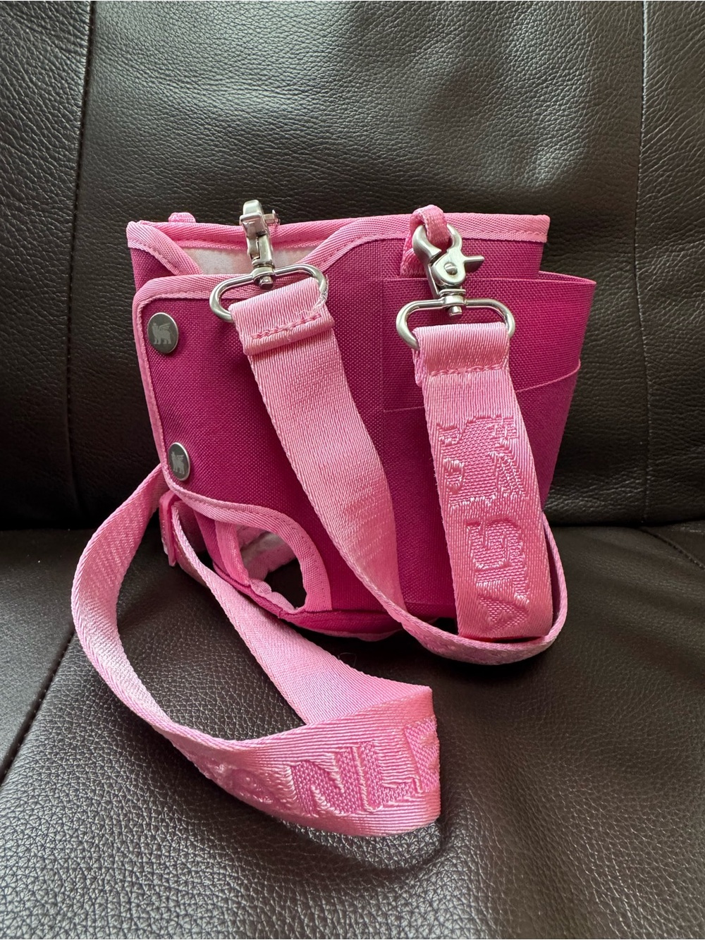 Stanley 40oz Pink Carry All Utility Crossbody Tumbler Pouch with Strap - Picture 6 of 11